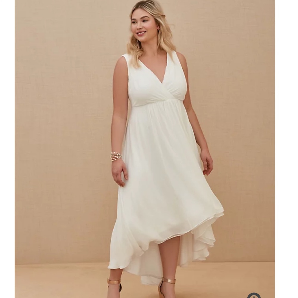Torrid White Hi-Lo Dress